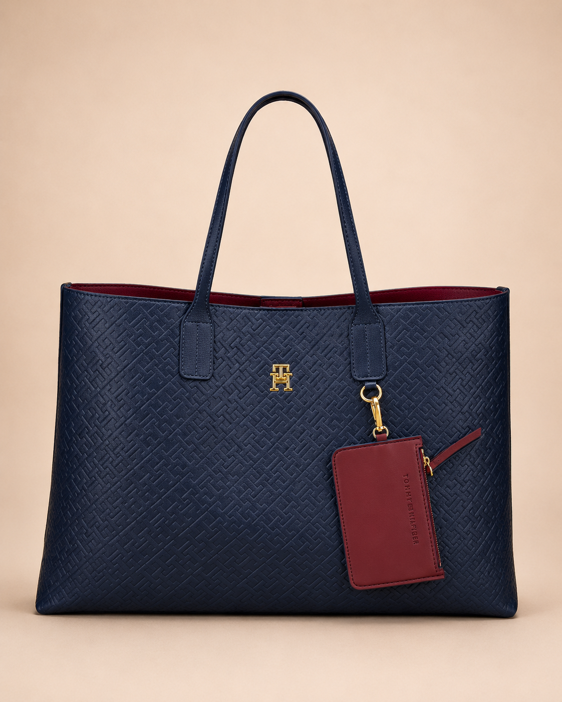 Tommy Hilfiger Monogram Tote with Pouch