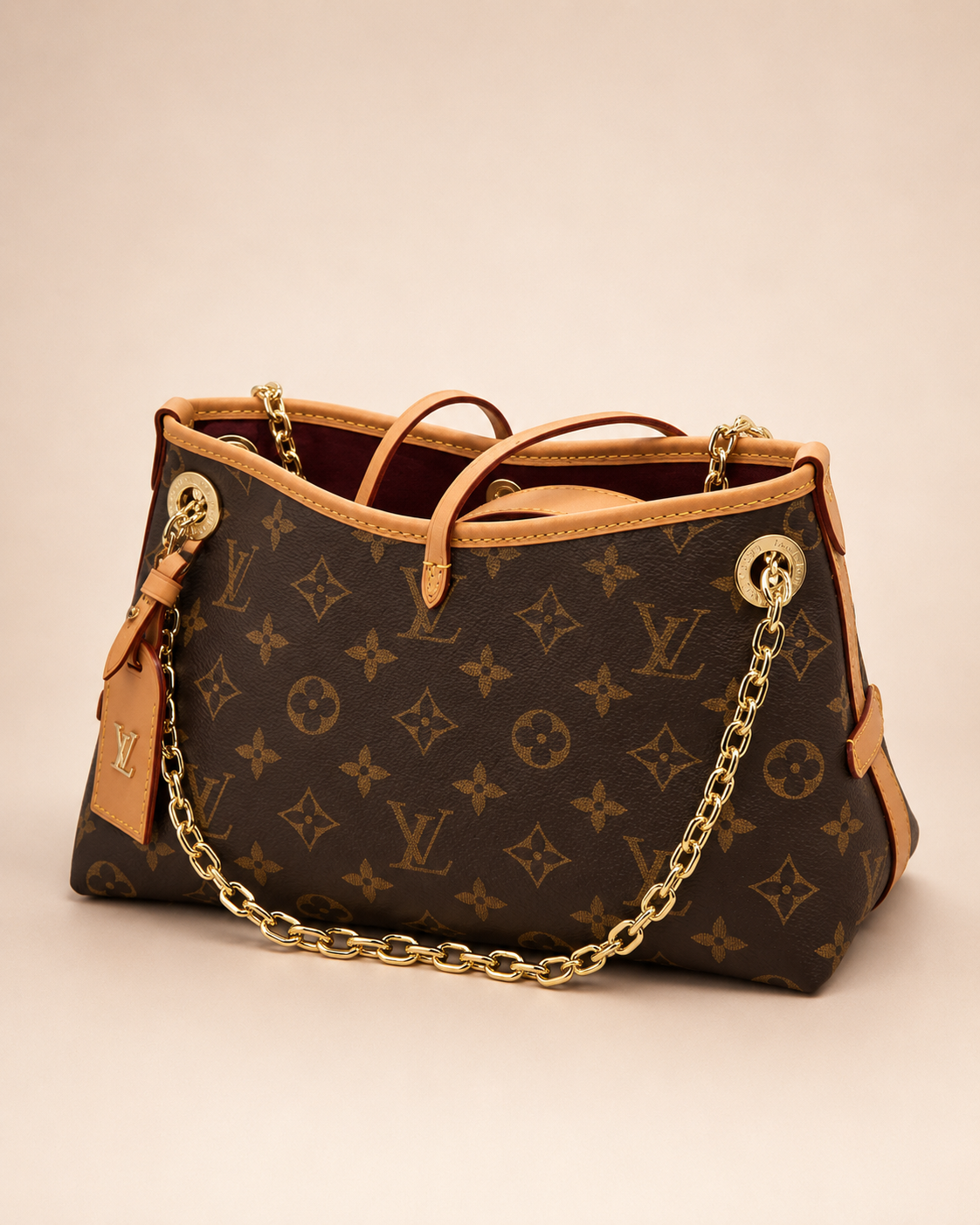 Louis Vuitton Neverfull MM Monogram Chain